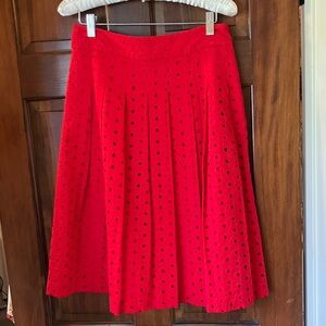 Super cute fully lined red skirt by Talbots, size 2.